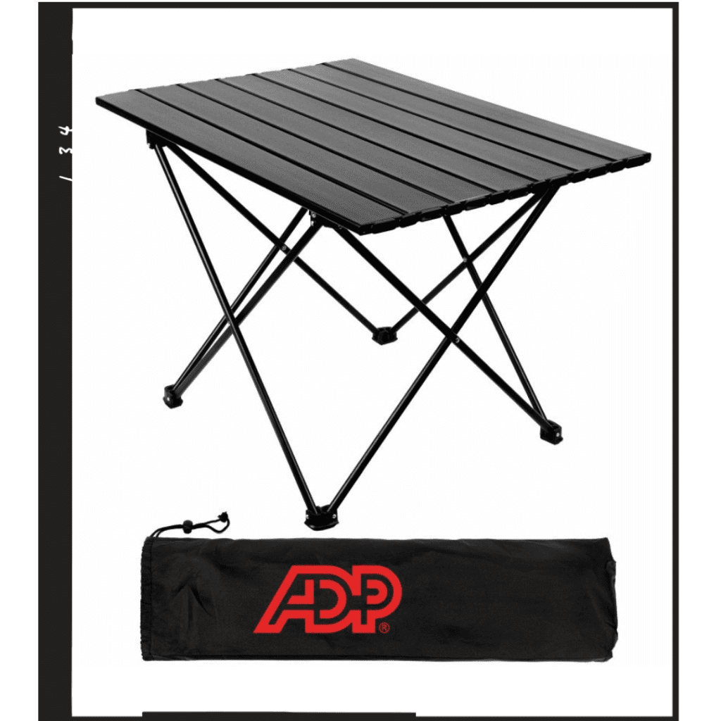 Black Folding Camp Table
