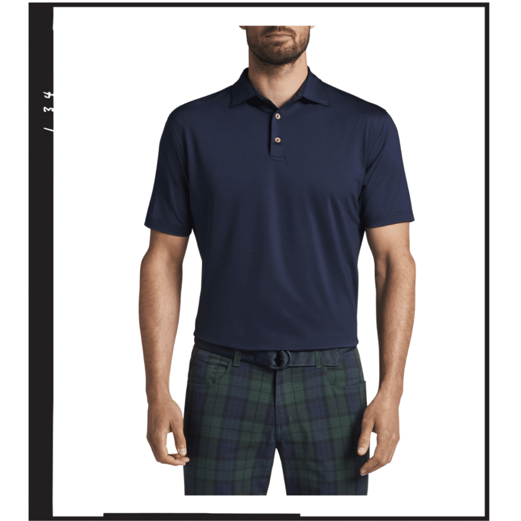 Peter Millar Men's Solid Performance Polo - Self Collar